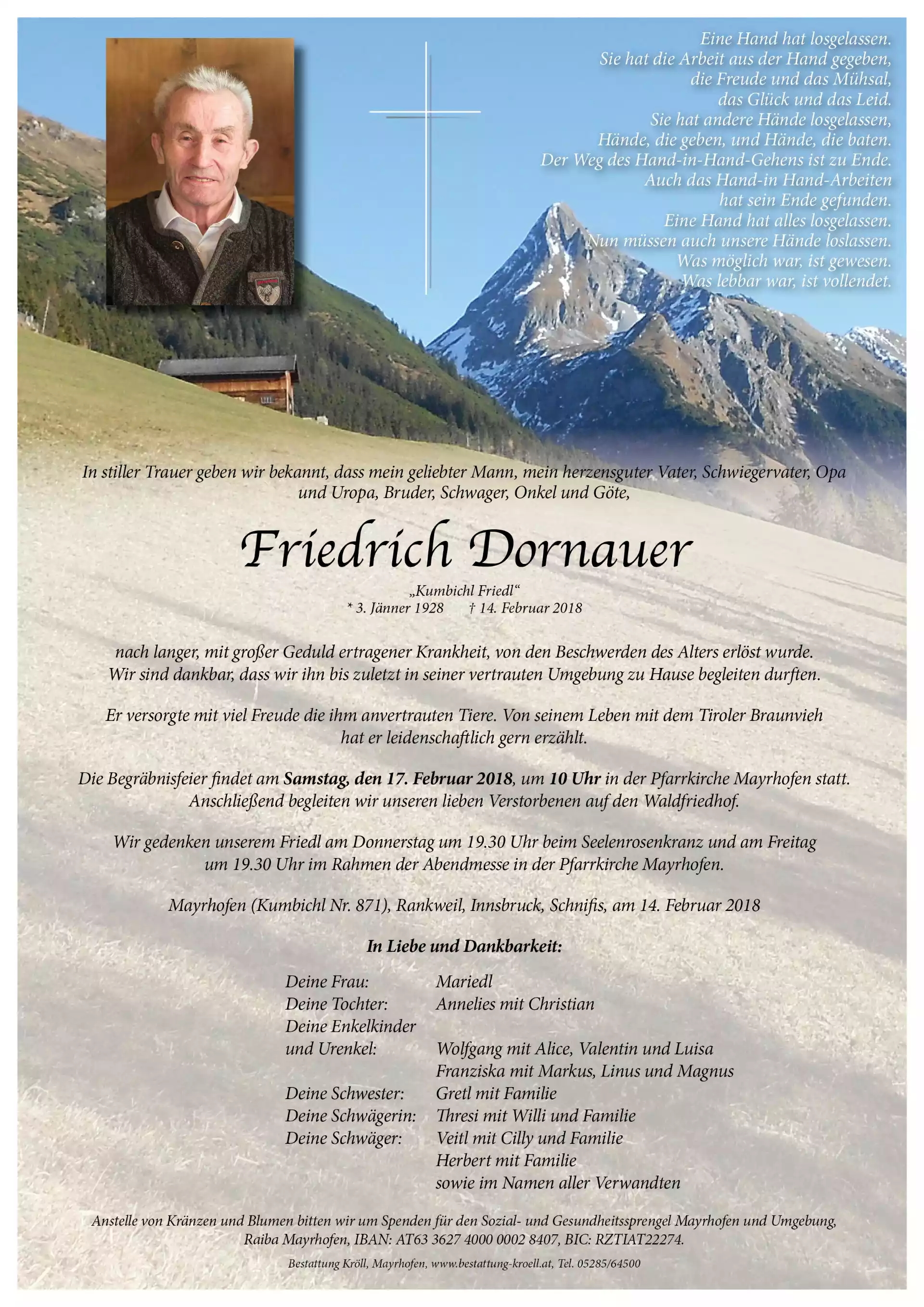 Parte von Friedrich Dornauer